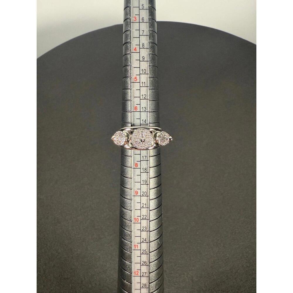 nOir JEWELRY RHODIUM HONEY 3 SPIKE PAVE RING SIZE 7 NWT - Picture 5 of 5